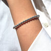 Sterling Silver 5mm Beaded Bracelet Stretch to Fit