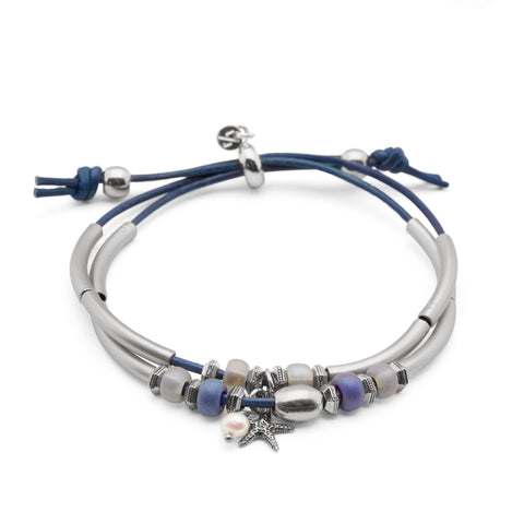 Acai Silver Adjustable Bracelet
