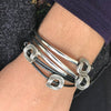 The Aura Silver Convertible Leather Wrap Bracelet & Necklace