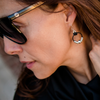 The Colette Leather & Silver Beaded Earrings