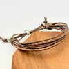 The Kai Adjustable Leather Bracelet – Natural Brown
