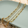 The Lana 2-Layer Gold Paperclip & Satellite Chain Necklace