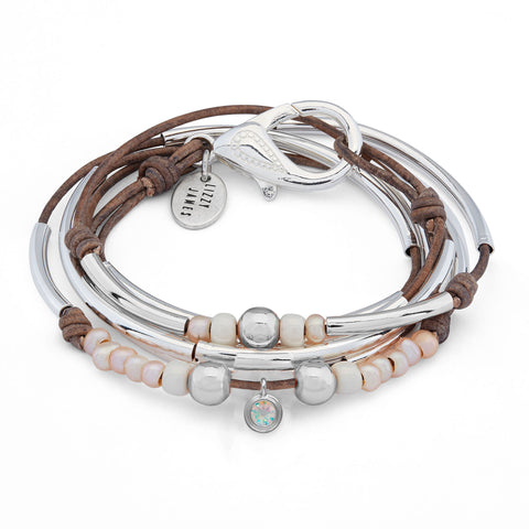 Promise with sterling silver Opalescent Crystal