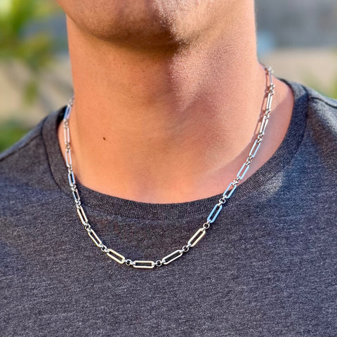 The Bennett Men's Figaro Chain – Stainless Steel