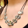 Vesper Layers Necklace – Choose Your Leather Color