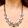Vesper Layers Necklace – Choose Your Leather Color