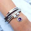 February Birthstone Garnet Red Crystal Charm