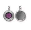 February Birthstone Garnet Red Crystal Charm