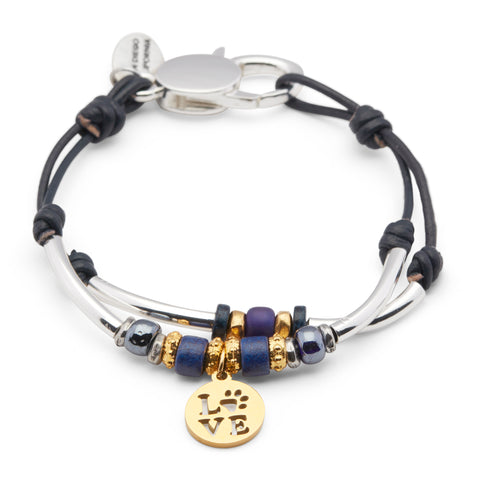 Barking Dog Silver & Gold with Love Paw