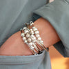 Bella wrap bracelet in metallic bronze leather