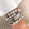 Bella wrap bracelet in metallic berry leather