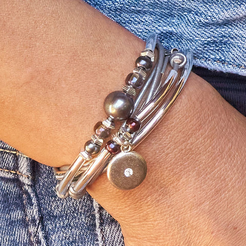 Capri Silver with Disco Charm