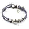 Charlotte wrap bracelet in Metallic Berry leather, comes as shown