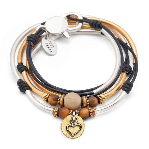 Coffee with Gold Disc with Heart