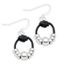 The Colette Leather & Silver Beaded Earrings