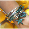 Nautical charm trio in teal as shown on the Girlfriend wrap bracelet in Truly Teal (sold separately)