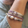 Kristy shown as a bracelet in gloss lilac leather
