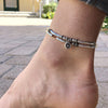 Lucy Anklet with Heart in Circle Charm