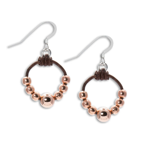 The Odette Rose Gold Beaded Teardrop Earrings