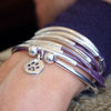 Round Paw Charm on Lizzy Classic 4 Strand Choose Your Charm Choice