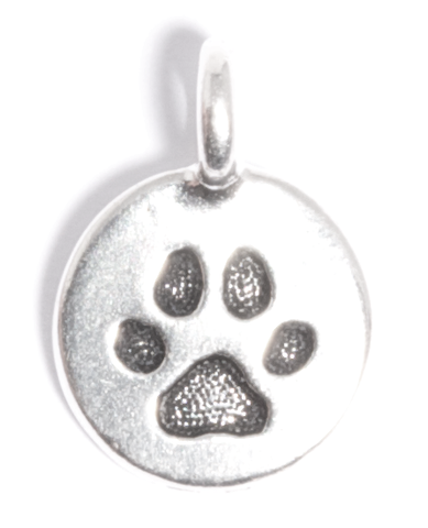 Round Paw charm for Lizzy James leather wrap charm bracelets
