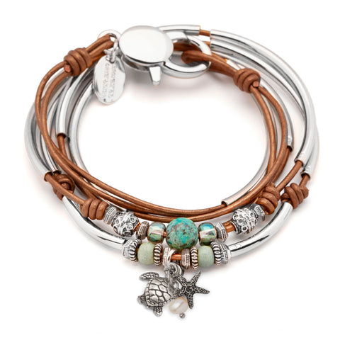 Tides Inn Silver with Turtle, Tiny Starfish and Dangler