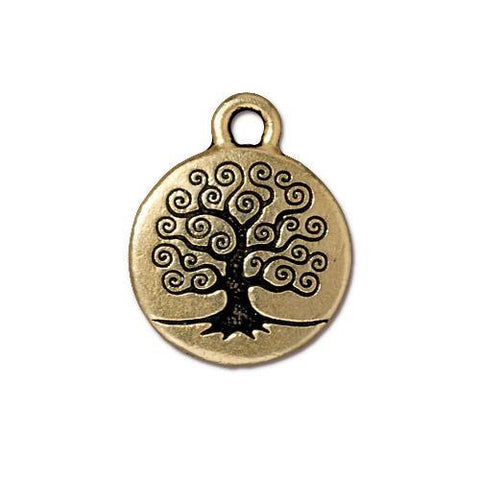 Tree of Life large charm goldtone for Lizzy James charm bracelets