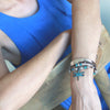 Andie 2 Strand wrap bracelet w patina dragonfly charm in Natural Brown Gray leather, comes as shown