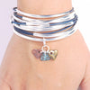 Hearts Tricolor Trio Charm Set