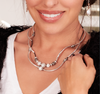 Kristy leather wrap bracelet shown as a necklace