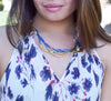 Lizzy Classic Goldplate 4 strand in Gloss Cobalt leather