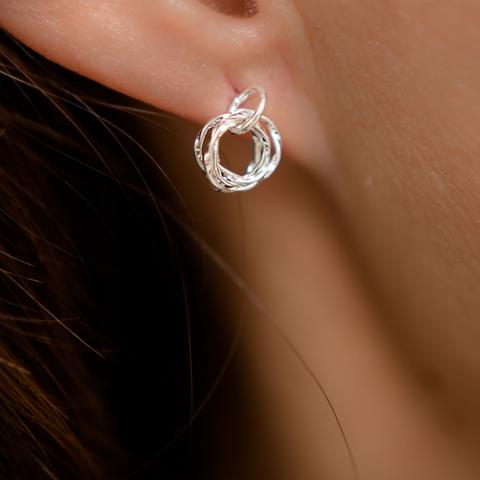 Sterling Silver Quad Circle Earrings petite - LIMITED EDITION