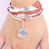 Stamped Tree Pendant Silver